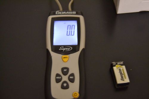 Supco DDM55 Dual Input Digital Manometer with LCD Display, -55 to 55&#034; Range, 0.0