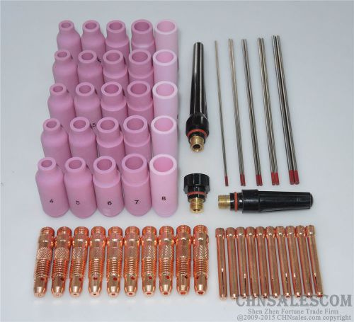 58 pcs TIG Welding Torch Kit  WP-17 WP-18 WP-26 WT20 Thorium-Electrode