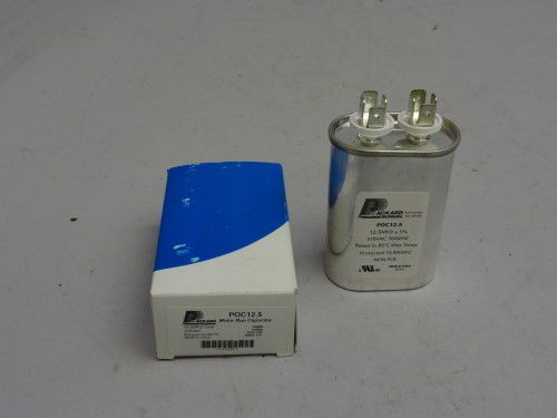 NEW Packard POC12.5 oval motor run capacitor 370 vac 12.5 MFD