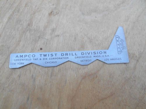 AMPCO , GTD TWIST DRILL POINT GAGE