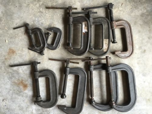 9 forged clamps various sizes all us made armstrong, wright hargrave for sale