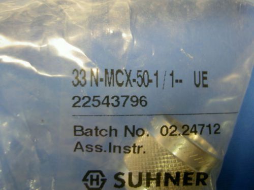 1 lot of 10 N-MCX adapter SUHNER N-MCX-50-1