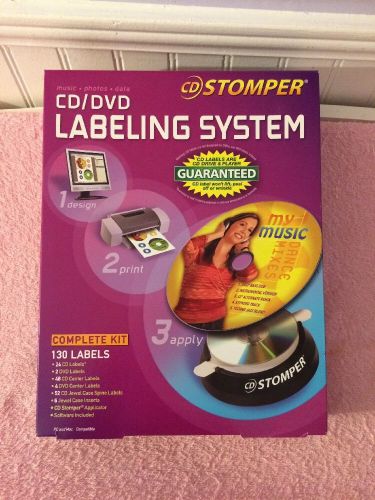 CD Stomper Pro CD Labeling System + 100  CD Labels  Refill - All Brand New!