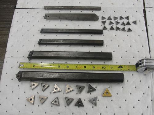 6 pc Lathe Boring Bar set with 30 carbide inserts