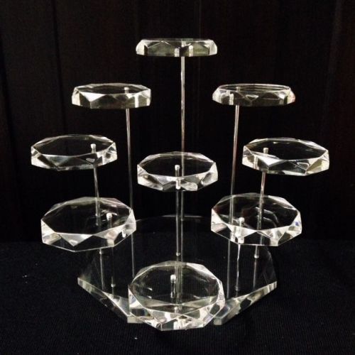 ACRYLIC DISPLAY STAND Model Figures &amp; Jewelry 9 Round Diamond Shelves