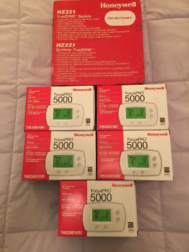 Assorted Honeywell Focus Pro 5000 Items One Honeywell Hz221 Zoning Board