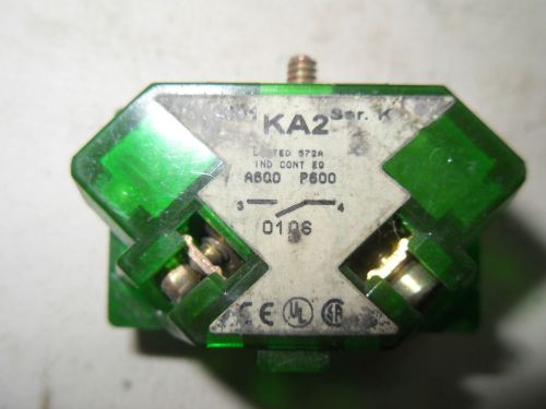 (b2) 1 lot of 2 used square d 9001 ka2 ser k contact blocks for sale