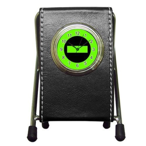 Custom Type O Negative Leather Pen Holder Desk Clock (2 in 1) Free Shipping