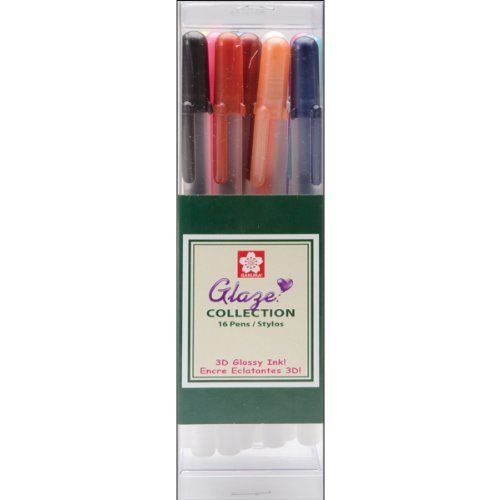 Gelly Roll Glaze Bold Point Pens 16/Pkg-Assorted Colors 369154 Sakura