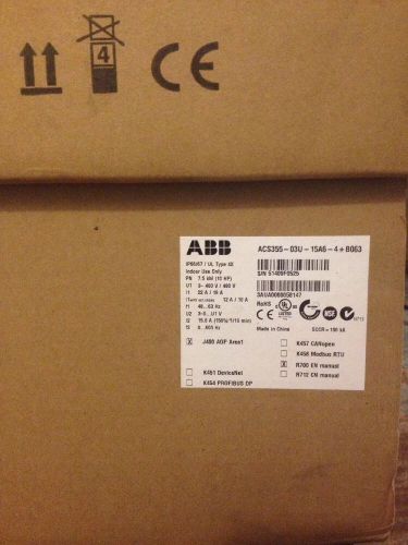 ABB VFD Variable Frequency Drive ACS355-03U-15A6-4 10 HP 480Volt New