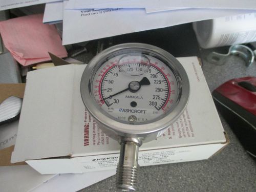 Ashcroft ammonia pressure / vacuum gauge ss 300 psi 63-1008-sl-02l-30imv for sale