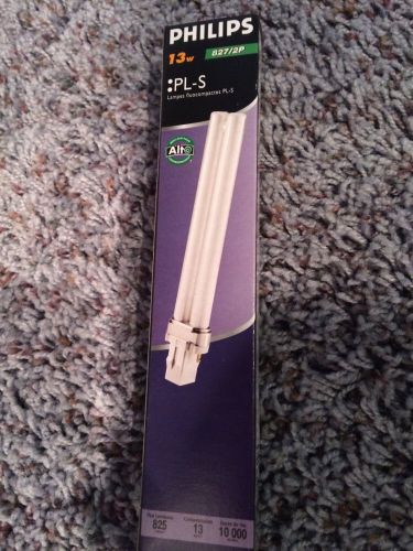 10 PHILIPS COMPACT FLUORESCENT LAMPS 835/2P 13W :PL-S