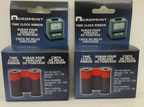 Acroprint Time Clock Ribbon Models 125, 150, BP125 Print time clocks. FREE S&amp;H