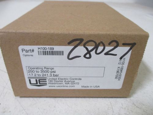 UNITED ELECTRIC H100-189 PRESSURE SWITCH *NEW IN A BOX*