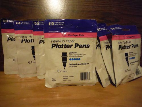 Lot Of 10 Packages Of HP Fiber-Tip Paper Plotter Pens Blue .7mm