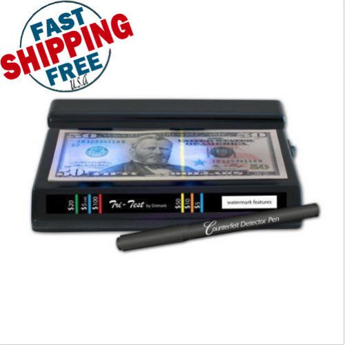 Fake money tester counterfeit money detector machine w/ led light us dollars new for sale