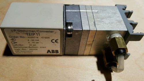 Used ABB I/P Converter TEIP 11  4-20 mA   3-15 PSI 6 in stock, buy 1