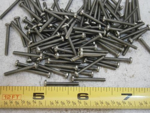 Machine Screws #2/56 x 3/4&#034; Long Pozi Pan Head Stainless Steel Lot of 58 #5023