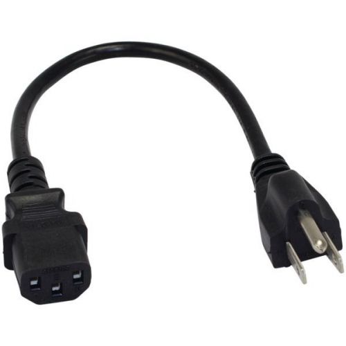 Vericom XPS01-00940 C13 Power Cord 3 Prong - 1ft