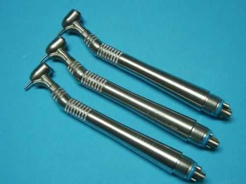 MIDWEST QUIET AIR LEVER FIBER OPTIC DENTAL HANDPIECE SET OF 3 &amp; 3 MONTH WARRANTY