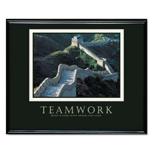 Advantus teamwork (great wall of china) framed motivational print, 30 x 24 for sale