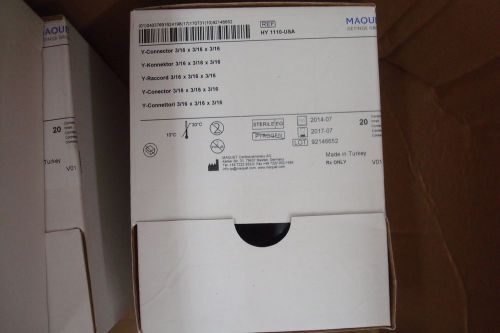 MAQUET Y-CONNECTOR 3/16 x 3/16 x 3/16   REF:HY 1110-USA~LOT OF 20