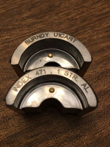 USED VERY CLEAN BURNDY U1CART DIE 1 STR. AL Index 471