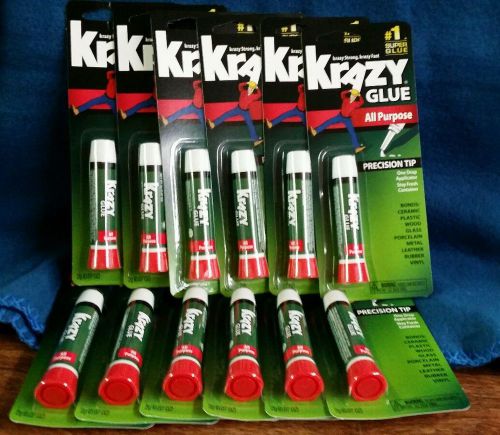 12x Krazy Glue 2g, All Purpose, Precision Tip, FREE Shipping