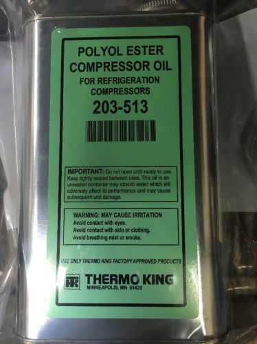 New 1 Liter Thermo King Polyol Ester Compressor Oil For Refrigeration 203-513