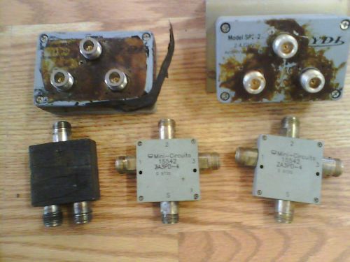 LOT OF 2 MINI-CIRCUITS SPLITTER/COMBINER PN: ZA3PD-4 / 15542 plus YDI splitters