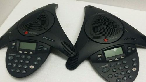 Lot of 2 Polycom Soundstation 2 2201-16000-601 Non Expandable Conference Phone