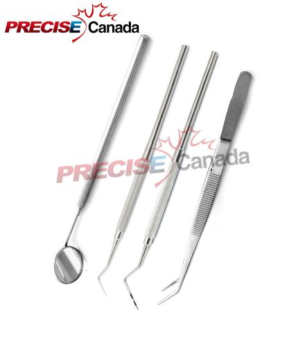 DENTAL BASIC STUDENT EXAMINATION KIT MOUTH MIRROR PROBE COLLEGE TWEEZER, PR-0041