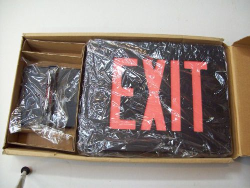 Dual-Lite Sempra  Exit Sign Model SESRB 120/277V Die Cast Single Face Black