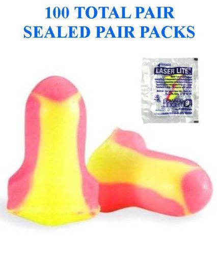 Howard Leight LL-1 Laser Lite Uncorded Earplugs, Individually Wrapped, 100 PAIRS