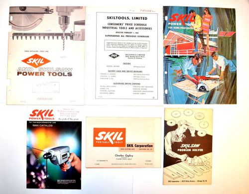 6 PC SKIL POWER TOOLS CATALOG PRICE LIST &amp; ADVERTISEMENT LOT #RR311 saw sander