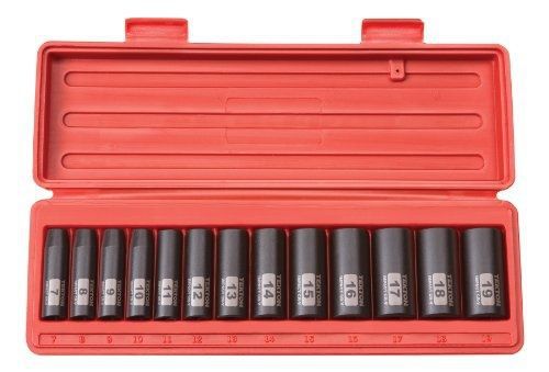 Tekton 47925 3/8-inch drive deep impact socket set, 7-19mm, metric, cr-v, for sale