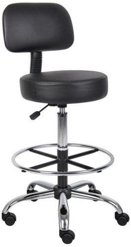 New boss caressoft medical/drafting stool with back cushion free shipping for sale