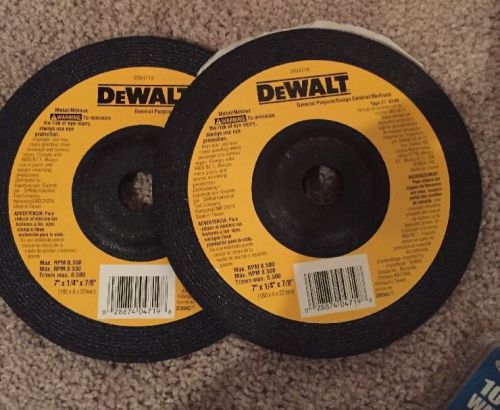 DeWalt DW4719 7&#034; x 1/4&#034; x 7/8&#034; Metal Grinding 2 Wheels BN