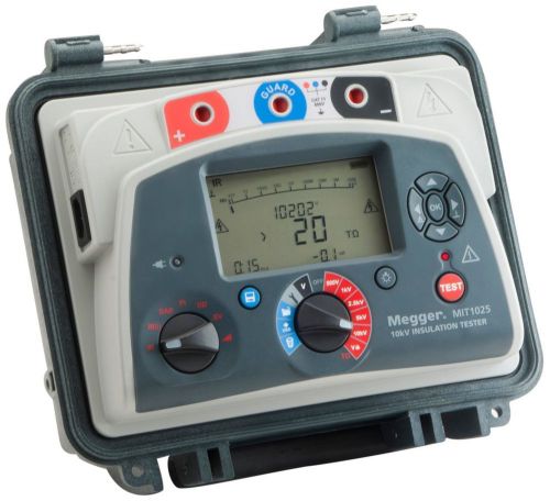 New megger mit1025 10kv insulation tester; 500, 1000, 2500, 5000, 10,000 v for sale