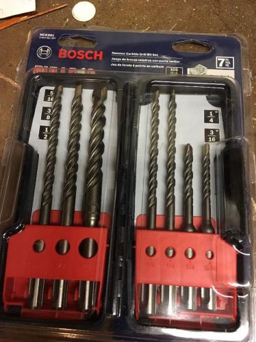 Bosch bulldog 7 pc hammer carbide drill bit set new in box for sale