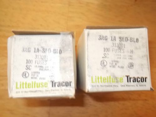 313001 1A SLO BLO - BOX OF 79 - LITTELFUSE  1/4X1 1/4  NEW