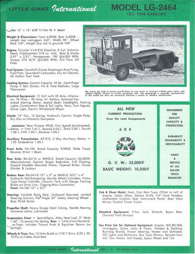 Equipment Brochure - Little Giant - LG-2464 2466 - Tractor Truck  (E3131)