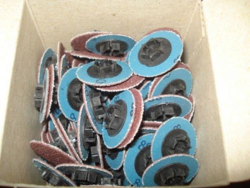 STANDARD ABRASIVES QC TP Discs, 1&#034; Dia, 80 Grit, 2 Ply, QTY 100, 572206 |GM1| RL