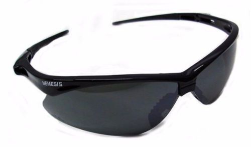 (12 PAIR) NEMESIS SAFETY GLASSES BLACK SMOKE MIRROR LENS