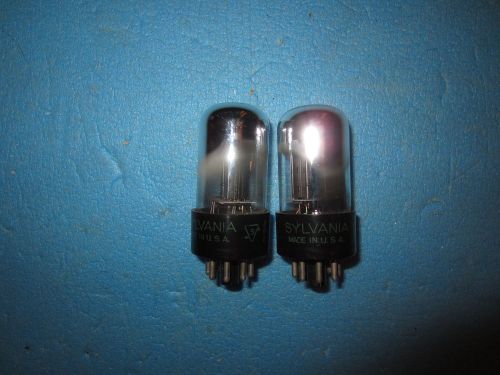 Pair of Sylvania 6SN7GT Chrome Dome Tubes - Hickok Tested