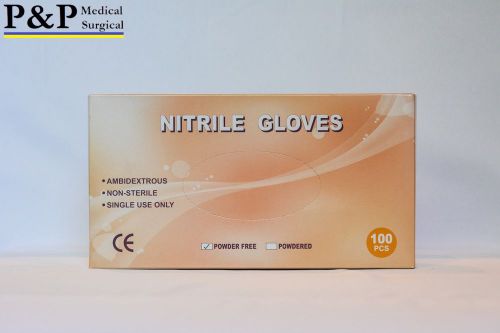 P&amp;p nitrile exam gloves small powder free 10 boxes=1000gloves designed in usa for sale