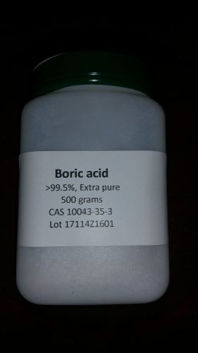 Boric acid, 99.5%, extra pure, 500 gm for sale