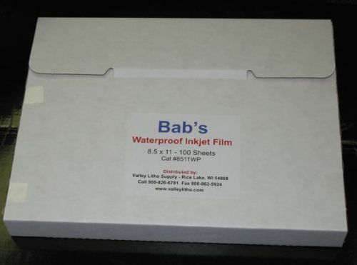 Premium Waterproof Inkjet Transparency  Film 13&#034; x 19&#034; - 100 For Screen Printing