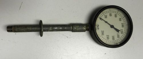 Antique 3 1/2&#034; MARSHALLTOWN IOWA MFG. CO. USA PRESSURE 200 PSI Gauge STEAMPUNK