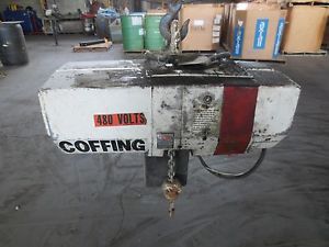 Duff norton 1-ton electric chain hoist 480v coffing for sale